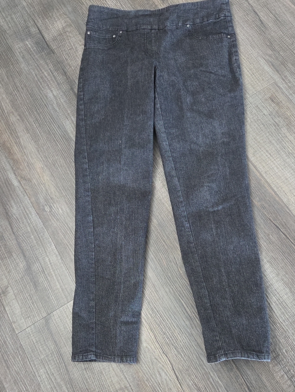 Ruby Rd. Charcoal Straight-Leg Trousers